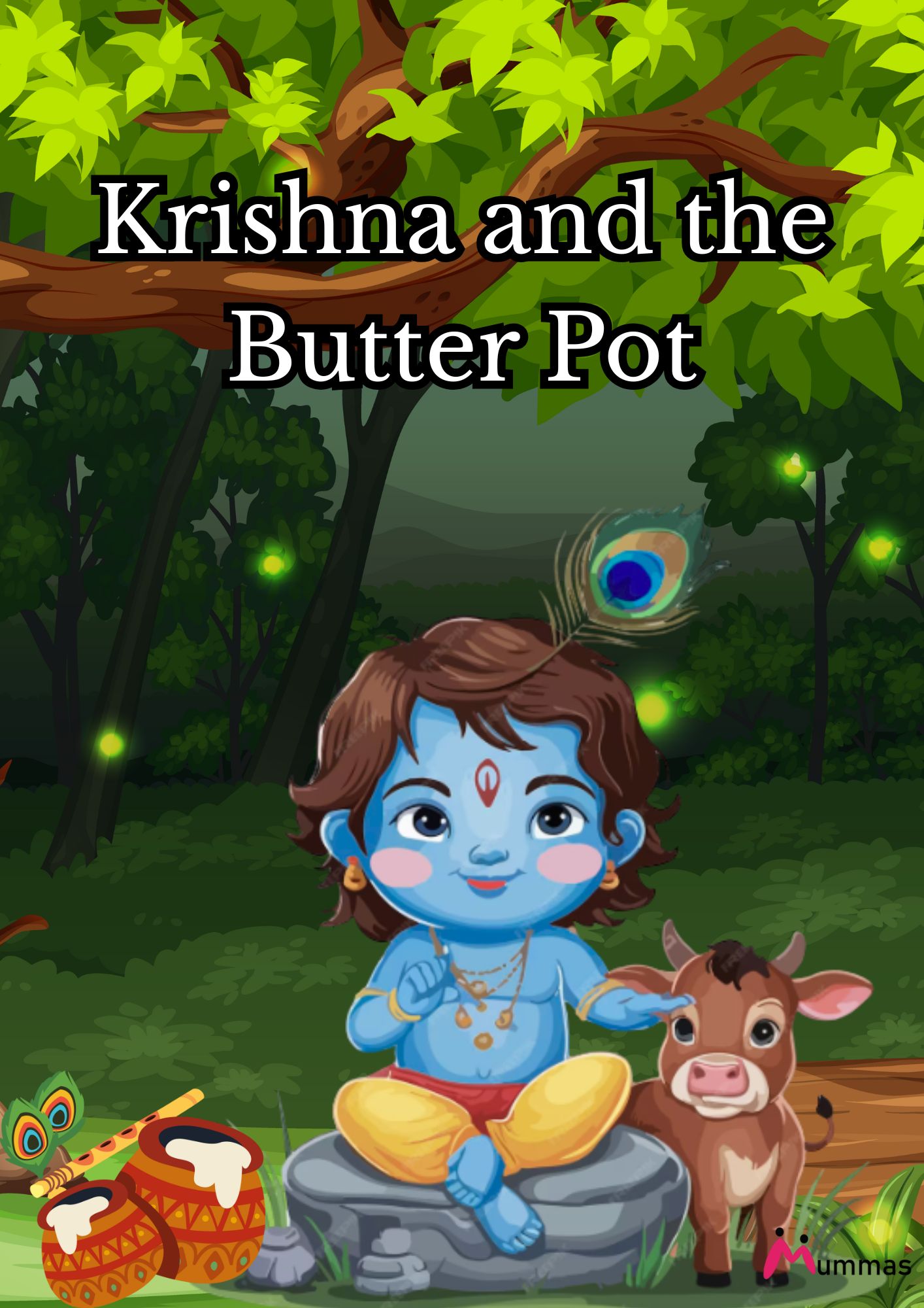 Krishna and the Butter Pot Worksheet - Spiritual Janmashtami Worksheet for 4-8-year-old Kids