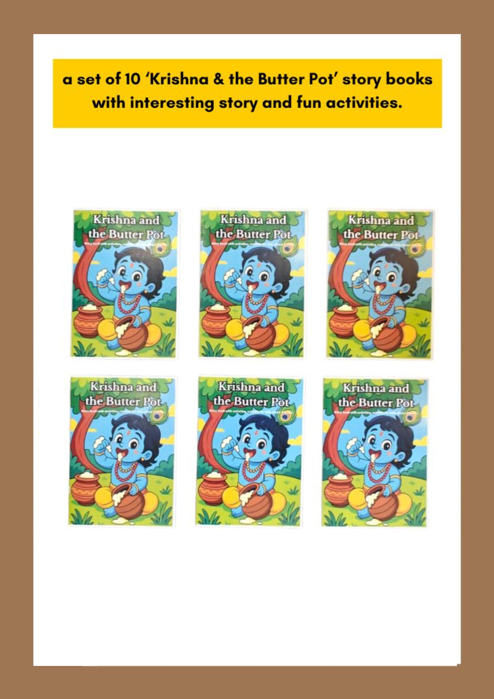 Kids Story Books for Return Gifts | Krishna and the butter pot story book for birthday return gift (set of 10 books)