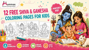 12 Free Lord Shiva and Ganesha Coloring Pages for Kids - Printable PDF