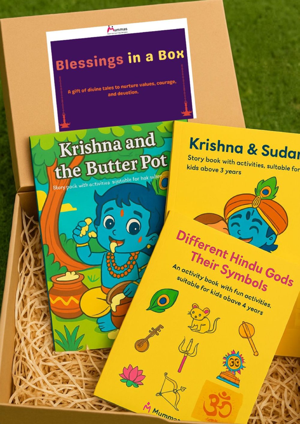 Blessings in a Box - Krishna Spiritual Story Books Hamper for Kids