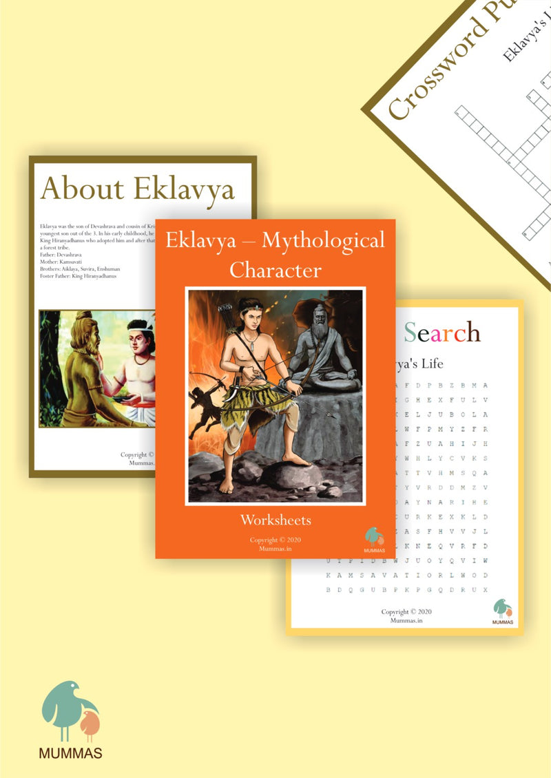 Eklavya Work Sheet For Kids (8+ years) – A Powerful Archer and Warrior