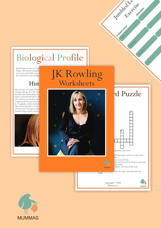 JK Rowling Work Sheet For Kids (8+ years) – A British Author