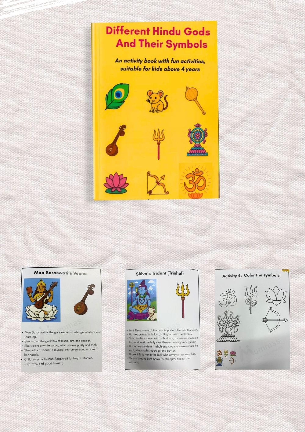 Maa Durga Spiritual Hamper – Maa Durga Book, Symbols of Different Gods & Maa Durga Badge