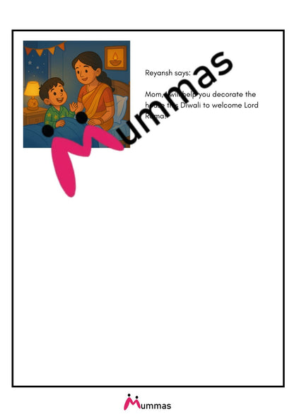 The Story of Dussehra and Diwali - With 5 Activities for Kids Up to 8 Years - Worksheet for Kids, Story Workbooks