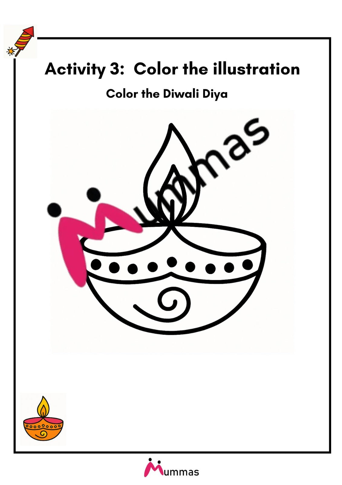 The Story of Dussehra and Diwali - With 5 Activities for Kids Up to 8 Years - Worksheet for Kids, Story Workbooks