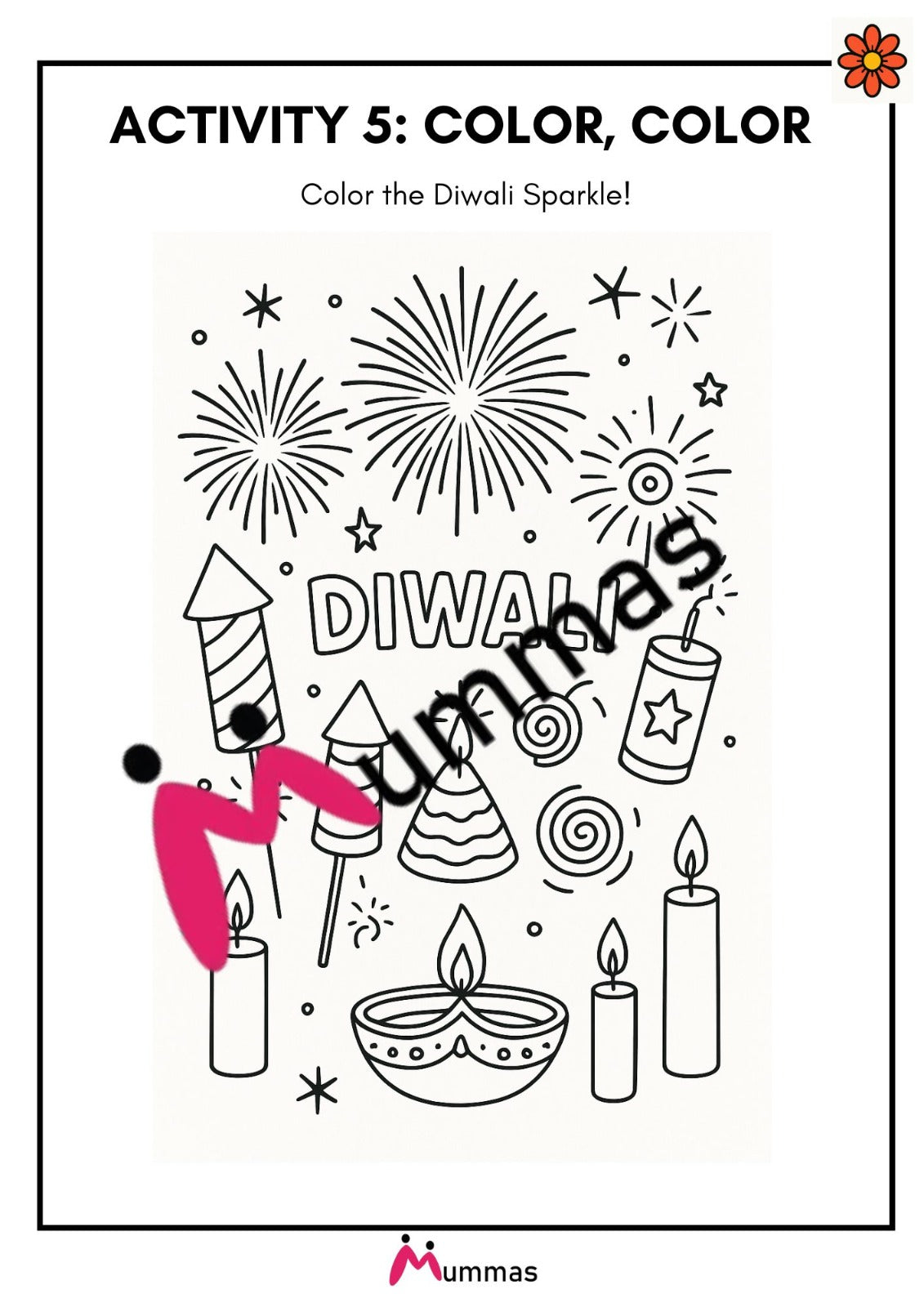 The Story of Dussehra and Diwali - With 5 Activities for Kids Up to 8 Years - Worksheet for Kids, Story Workbooks
