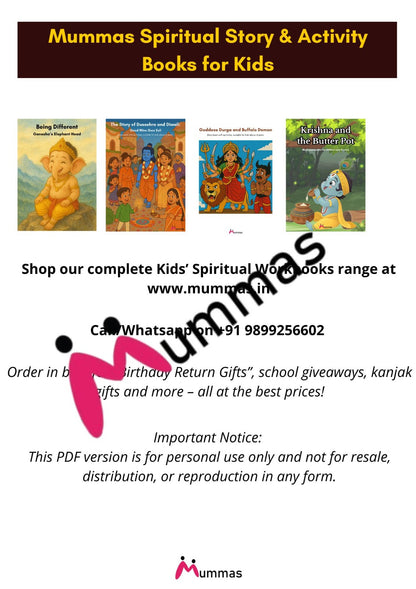 The Story of Dussehra and Diwali - With 5 Activities for Kids Up to 8 Years - Worksheet for Kids, Story Workbooks