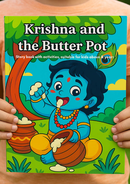 Krishna and the Butter Pot Storybook for Kids - Spiritual Janmashtami Workbook with Activities