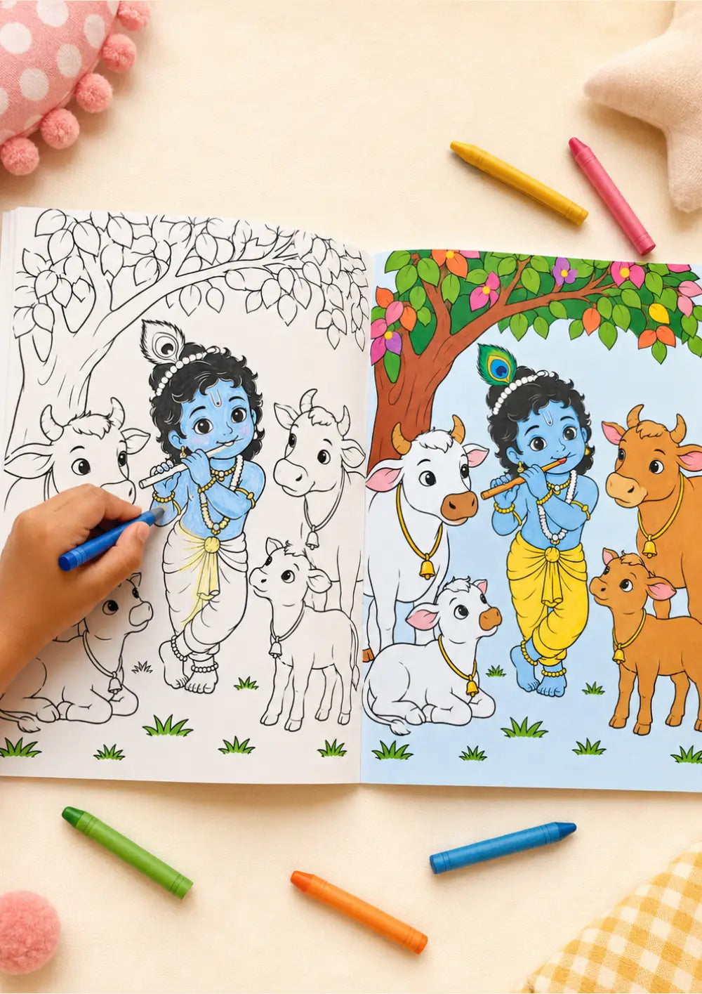 My Krishna Coloring Book for Kids - 16 Fun Coloring Pages