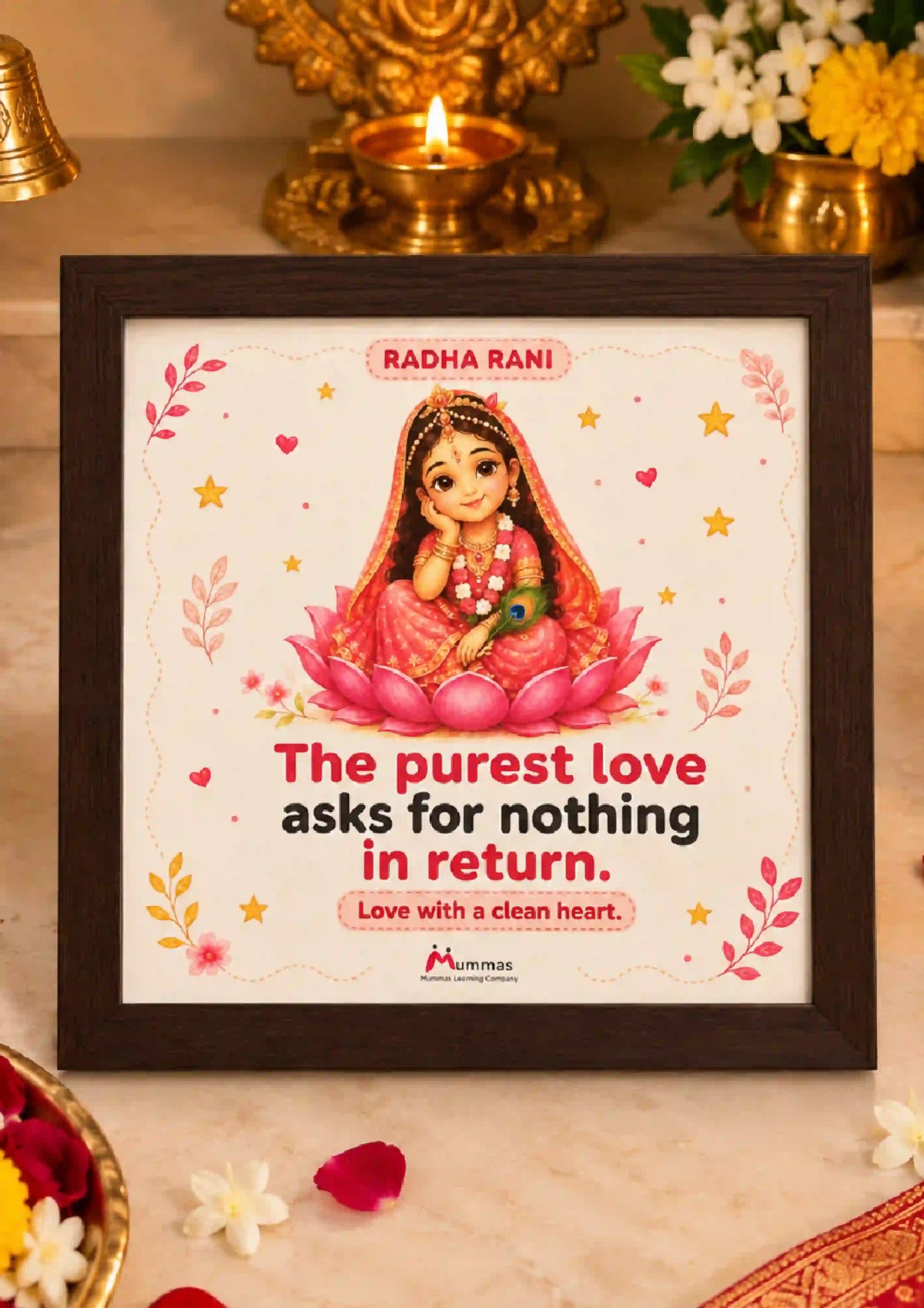 Radha Rani - The purest love asks for nothing in return Photo Frame - 8X8 Inches