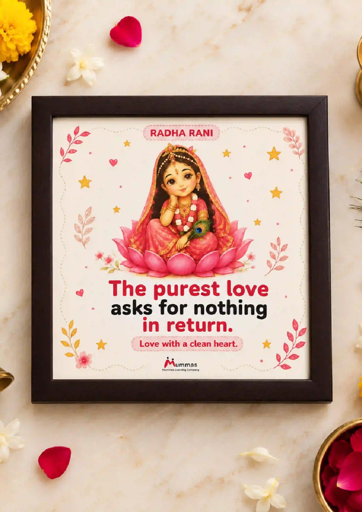 Radha Rani - The purest love asks for nothing in return Photo Frame - 8X8 Inches