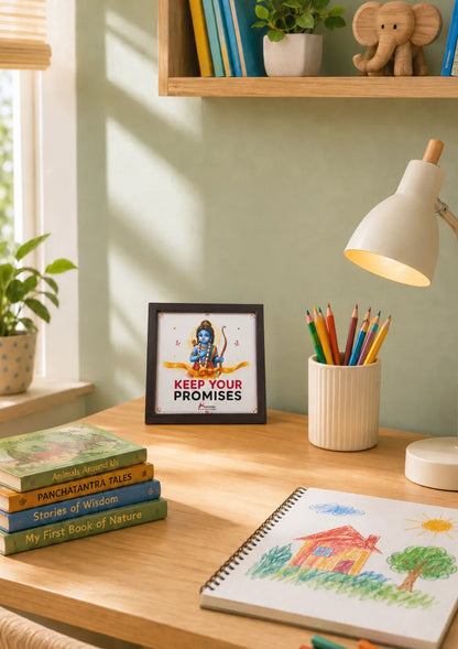 Lord Ram “Keep Your Promises” Kids Photo Frame – 8 x 8 Inches