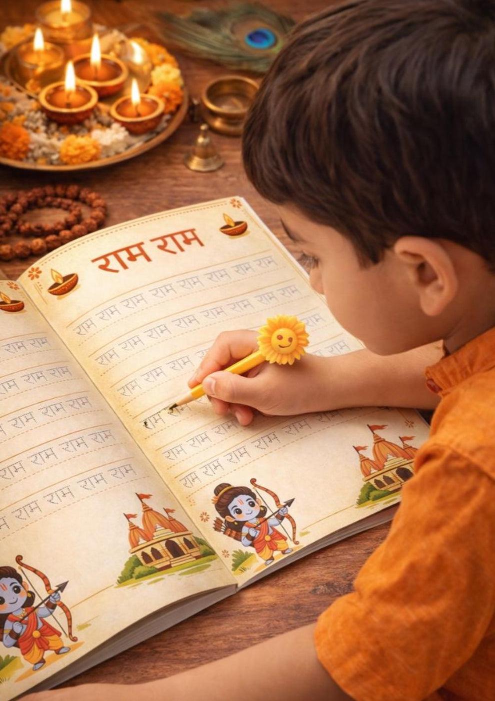 Ram Ram Writing Book for Kids with Ram Illustrations | 4+ years | Likh ...