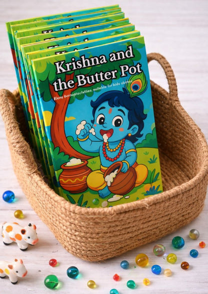 Kids Story Books for Return Gifts | Krishna and the butter pot story book for birthday return gift  (set of 10 books)